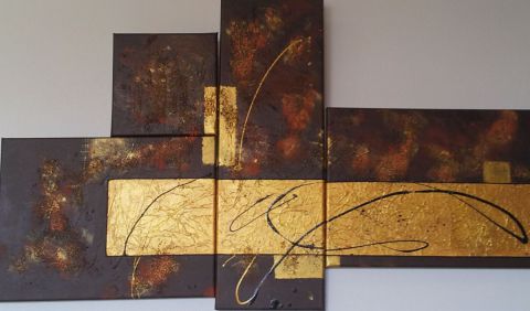 BROWN AND GOLD - Peinture - Mifapom