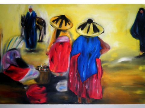 Marché Tanger - Peinture - zouhri de tanger