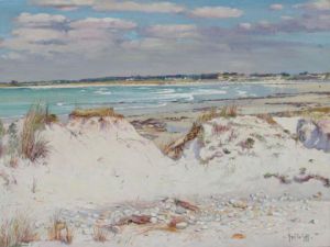 Peinture de Henri Le Goff: Les dunes de Pors Carn