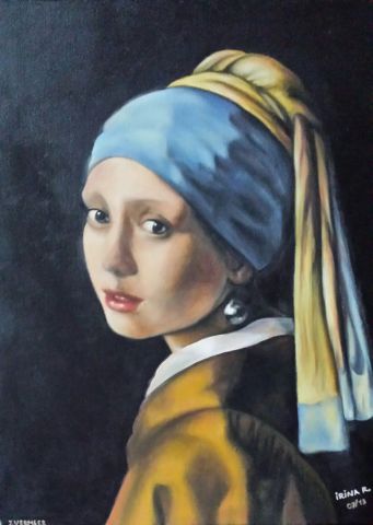 Jeune Fille à la Perle - Peinture - Irina R