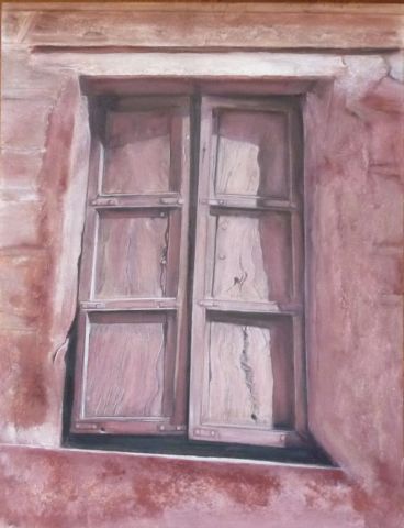 Fenêtre à Peillon - Peinture - Edmee Joly