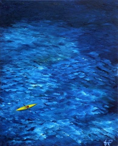 blue sea - Peinture - jocelyne Pouzet
