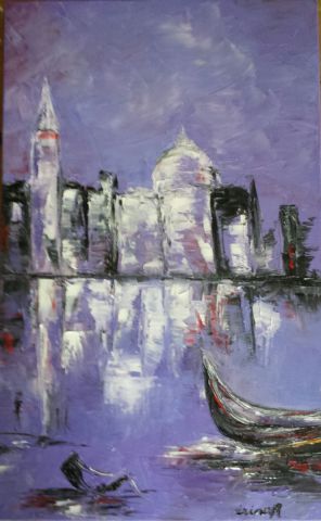Venise bleue - Peinture - Irina R