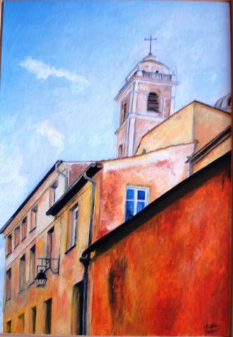 rue de la maison Bonaparte - Peinture - christine Grebert