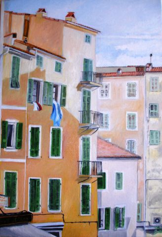 fenêtres et balcons - Peinture - christine Grebert
