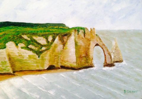 Les falaises d'Etretat - Peinture - Gicquel stephane
