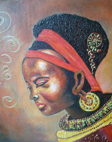 L' Africaine - Peinture - pascaline