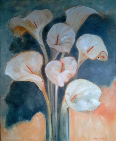 L'artiste Meryl QUIGUER - Bouquet d'arums  1