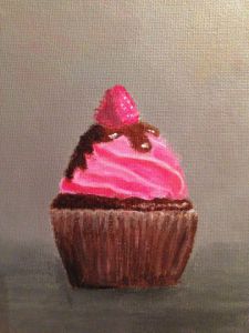 Voir cette oeuvre de STEPHANIE THEUVENIN: Cupcake chocolat framboise