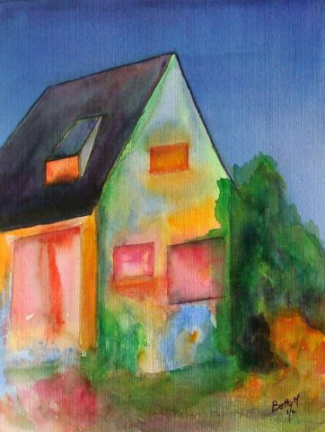 maison de rêve - Peinture - BETTY-M peintre