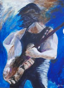 Peinture de Christian Bligny: Hard rockin' blues