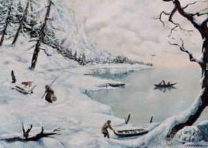 Voir le détail de cette oeuvre: Pêcheur en hiver
