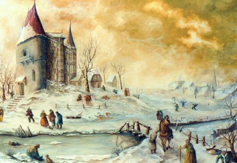 Promenade hivernale - Peinture - Jacques MONCHO