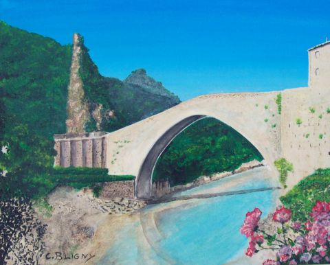 Le Pont de Nyons - Peinture - Christian Bligny