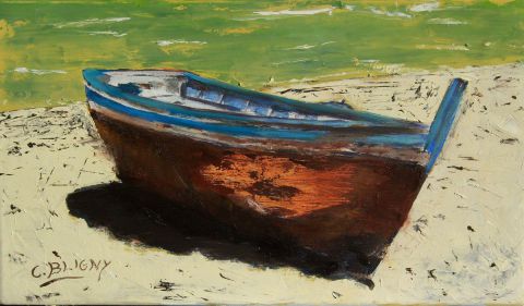Barque - Peinture - Christian Bligny