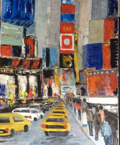 L'artiste MARIE-THERESE VION - Times Square Manhattan mouvement et vitalité