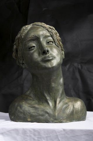Femme aux tresses - Sculpture - Mireille ULLA