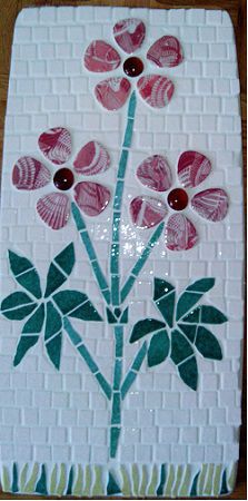 Fleurs Pétales effets coquillage - Mosaique - CHRISMOSAIC