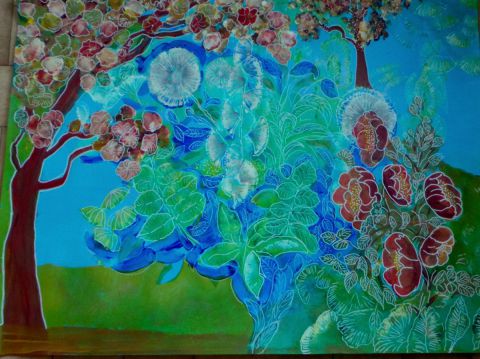 Fleur bleue - Peinture - Denise GUILHAUMON