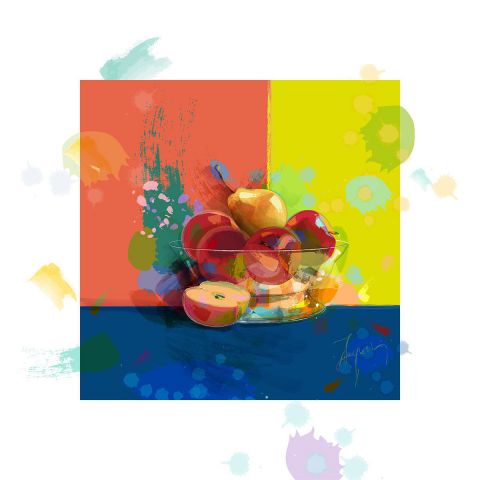 Pommes ! - Peinture - James AUGUSTIN