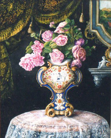 Bouquet de roses - Peinture - Jacques MONCHO