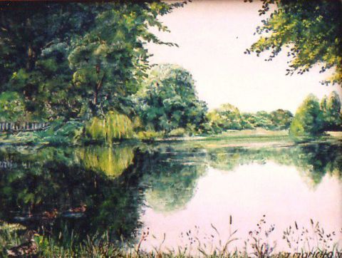 Lac serein - Peinture - Jacques MONCHO
