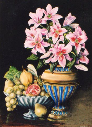 L'artiste Jacques MONCHO - Fleurs et fruis