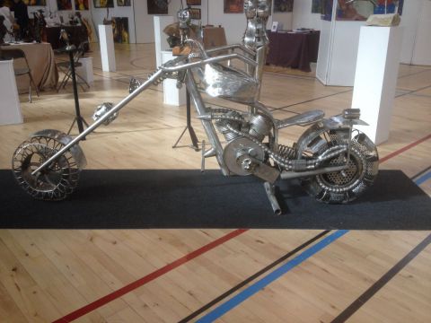 moto chopper - Sculpture - albert deville