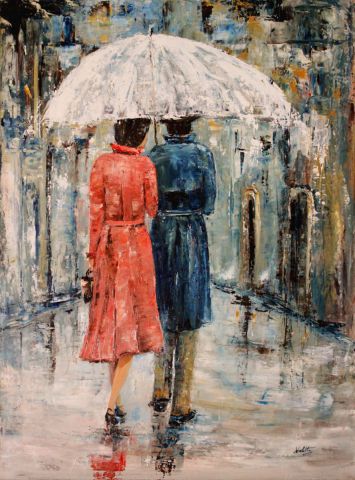 Un coin de parapluie - Peinture - Catherine VALETTE