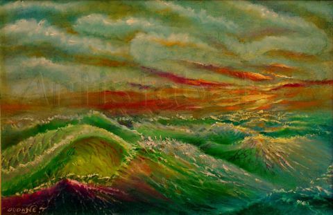 la langue des vagues - Peinture - Tabet  OUDANE