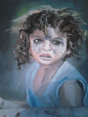 Le petit mendiant - Peinture - Gyl