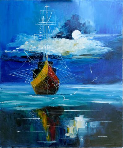 L'artiste Arina Tcherem - Lune et mer
