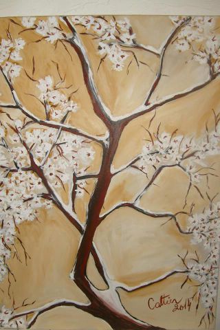 L'artiste catherine CATTIER - Cerisier en fleur