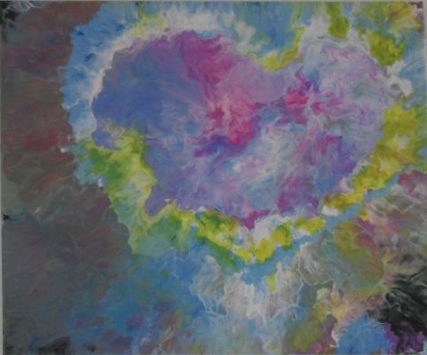 Coeur Arc-en-ciel - Peinture - AmeLee