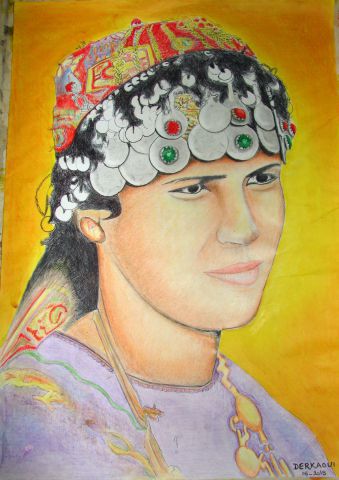 femme berbere - Peinture - derkaoui