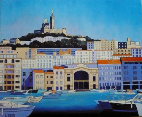 Vieux port de Marseille - Peinture - Raphael