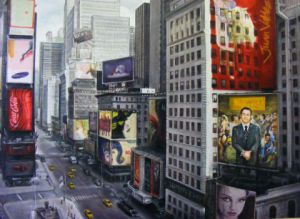 Voir cette oeuvre de Bruno Villette: Times Square