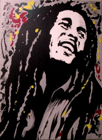 Bob Marley - Peinture - thierry vernet