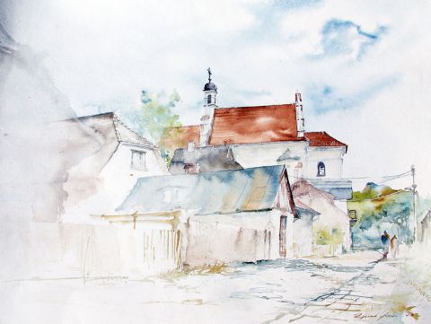 Kazimierz nad Wisla - Peinture - Ryszard Nikodem Glocki