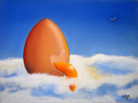 Dans les nuages - Peinture - BETTY-M peintre