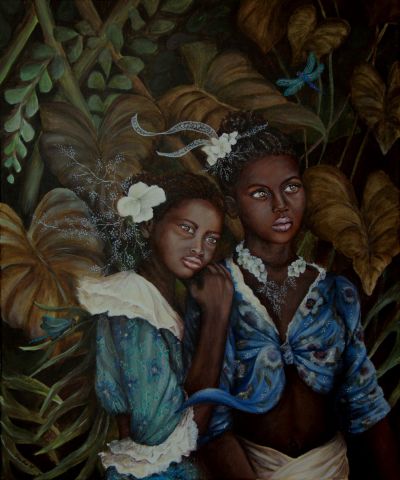 L'île aux libellules - Peinture - Sandra M