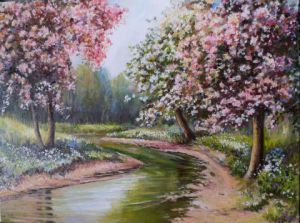 Voir cette oeuvre de Francine Texier: Cerisiers roses et pommiers blancs