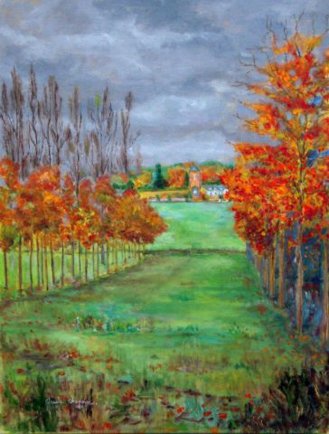 Rivière, automne à Bretencourt - Peinture - Claude CHAPOIX