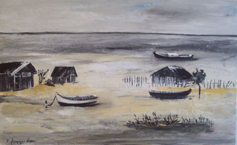 marée basse - Peinture - francoise ader