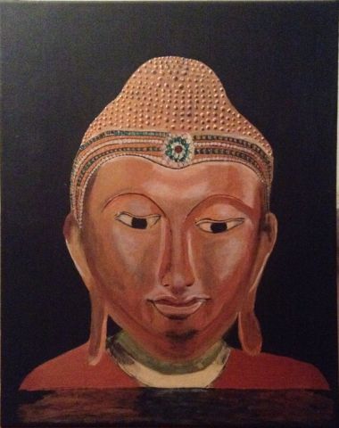 Un bouddha - Peinture - Sylvi-art