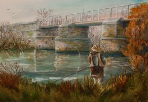 Voir cette oeuvre de CLODEMAR: Canal d'Arles à Bouc, Pont du Mas de la Galère