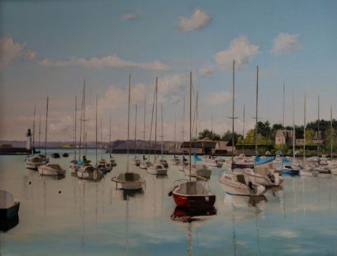 Port de Bretagne -matin - Peinture - Guy Lorquet