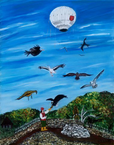 Le bal des oiseaux (Puy du Fou, Vendée)   - Peinture - Catherine Dutailly