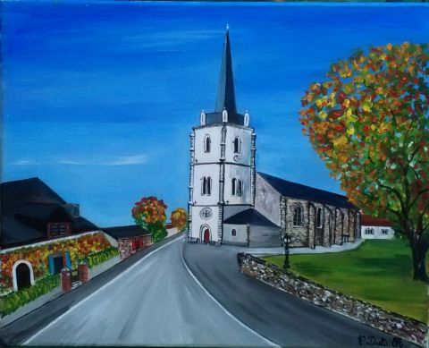 Eglise St Pierre (Les Moutiers en Retz) - Peinture - Catherine Dutailly