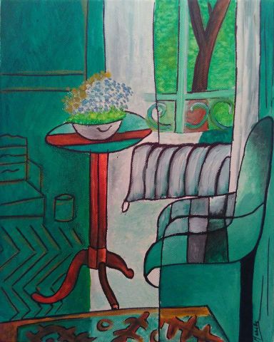 L'artiste Manelle - Mon petit intérieur vert